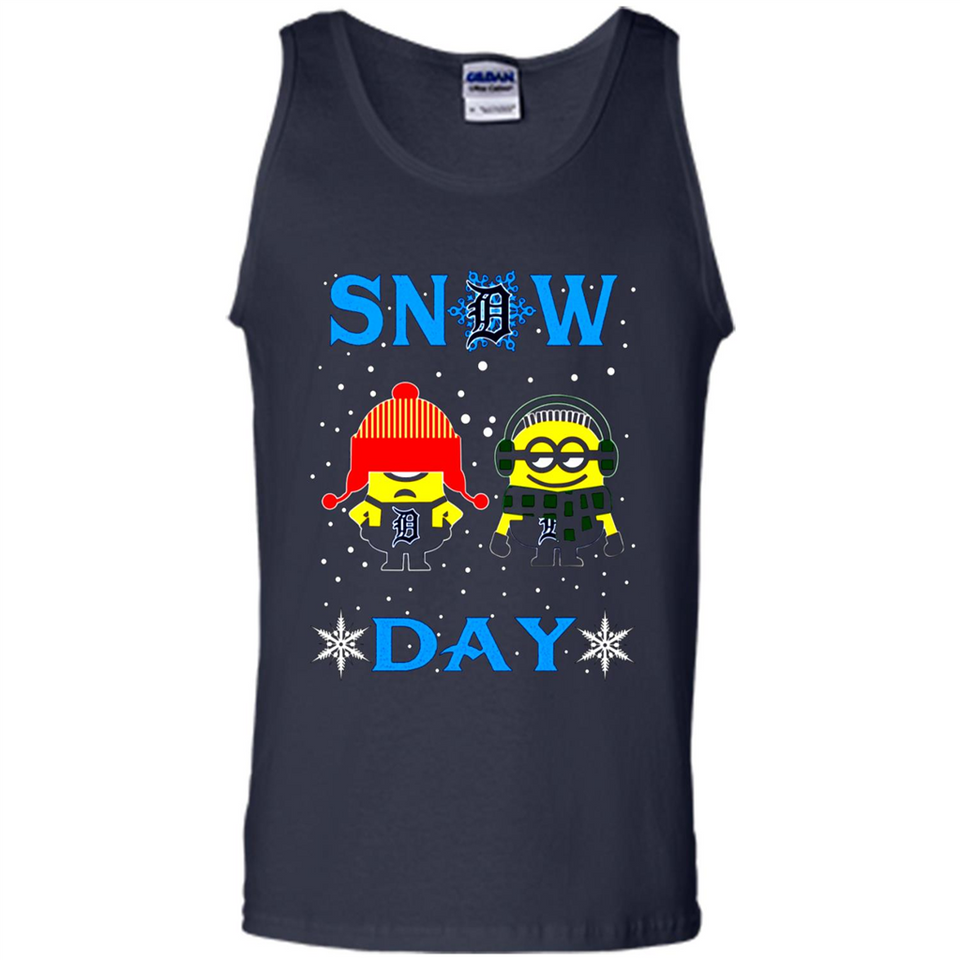 Snow Day Shirt For Detroit Tigers Vs Minion Fans pingpong