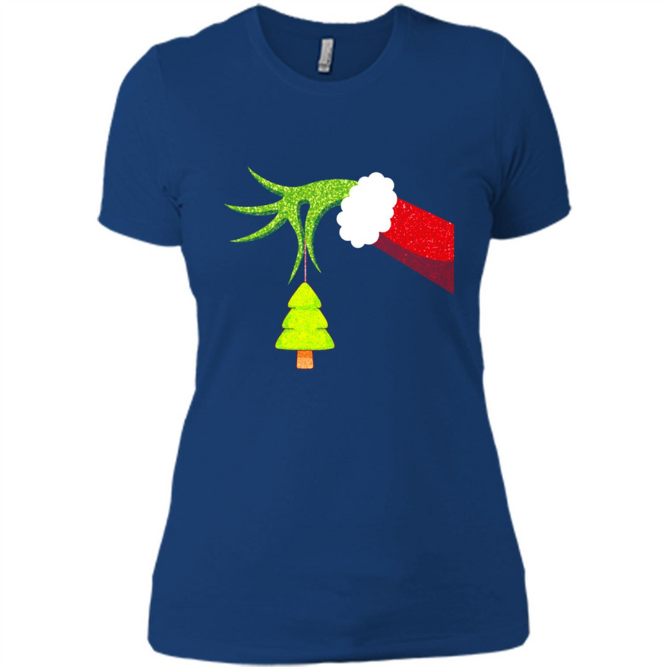 Funny Grinch Hand Holding Christmas Tree Ornament Christmas PING PONG