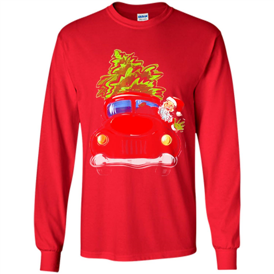 Vintage Santa red Truck Christmas Tree PINGPONG
