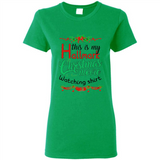 This My Movies Hallmark-Christmas Loves Is T-Shirt - Ladies Short-Sleeve