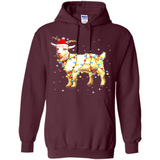 Christmas Lights Goat Wearing Santa Hat Funny Xmas - Hoodie
