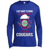 I Just Want To Drink Hot Chocolate & Watch Washington State Cougars Ugly Christmas Sweater PINGPONG