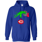 GRINCH HAND HOLDING CINCINNATI REDS GLITTER CHRISTMAS PINGPONG