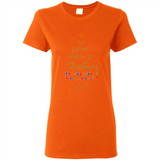 My Favorite Color is Christmas Lights Xmas Sporty T-Shirt - Ladies Short-Sleeve