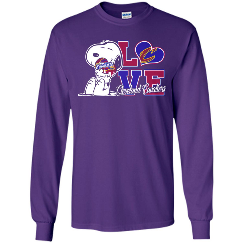 Snoopy loves NBA Cleveland Cavaliers - Long Sleeve T-Shirt