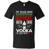 Christmas Gift Shirt Christmas Spirit Vodka Santa - Men's V-Neck