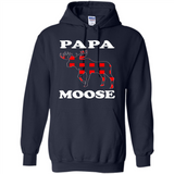 Papa Moose Funny Christmas Plaid Buffalo T-Shirt - Hoodie