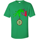 GRINCH HAND HOLDING BOSTON BRUINS GLITTER CHRISTMAS PINGPONG