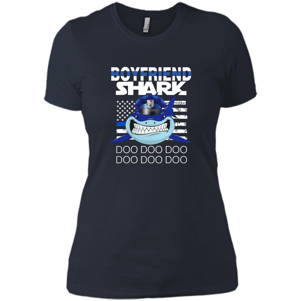 Police boyfriend Shark Blue Line Tee