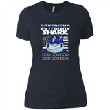 Police boyfriend Shark Blue Line Tee