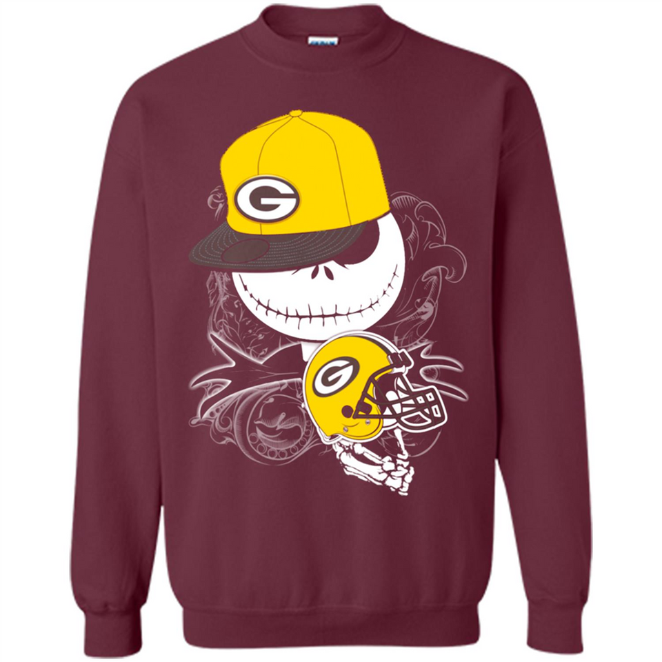 Jack Skellington The Nightmare Before Christmas-Packers Football - Sweatshirt