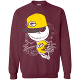 Jack Skellington The Nightmare Before Christmas-Packers Football - Sweatshirt