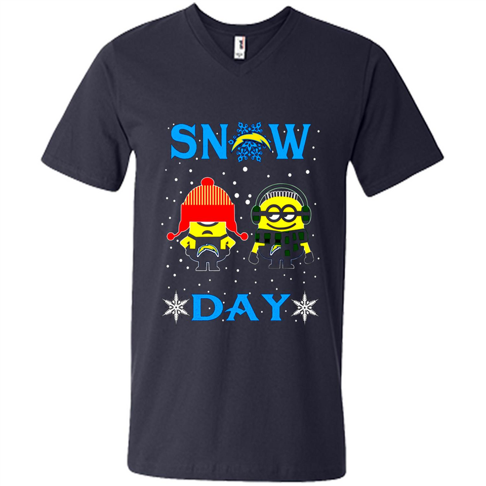 Snow Day Shirt For Los Angeles Chargers Vs Minion Fans pingpong