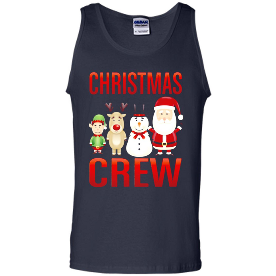 CHRISTMAS CREW Shirt X-mas Santa Snowman Reindeer Elf - Tank Top