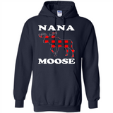 Nana Moose Funny Christmas Plaid Buffalo T-Shirt - Hoodie
