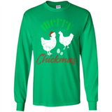 Christmas Chicken Shirt Santa Hens Lover Funny Farmer Gift - Long Sleeve T-Shirt