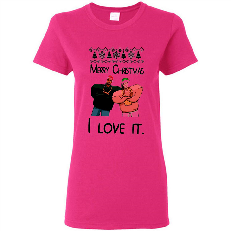 Drake Merry Christmas I love it sweatshirt PINGPONG - Ladies Short-Sleeve