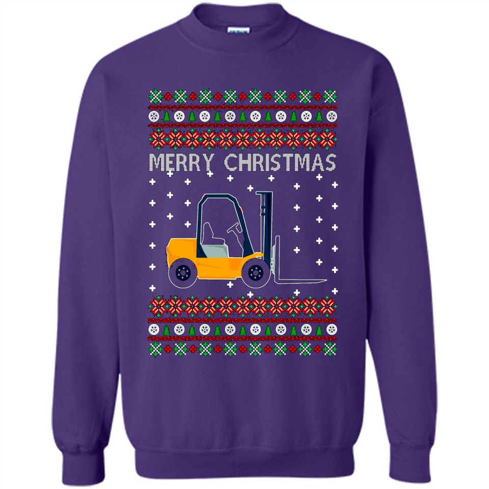 Merry Christmas Forklift ugly sweatshirt PINGPONG