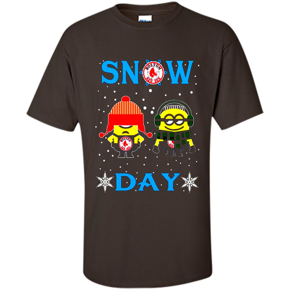 Snow Day Shirt For Boston Red Sox Vs Minion Fans pingpong