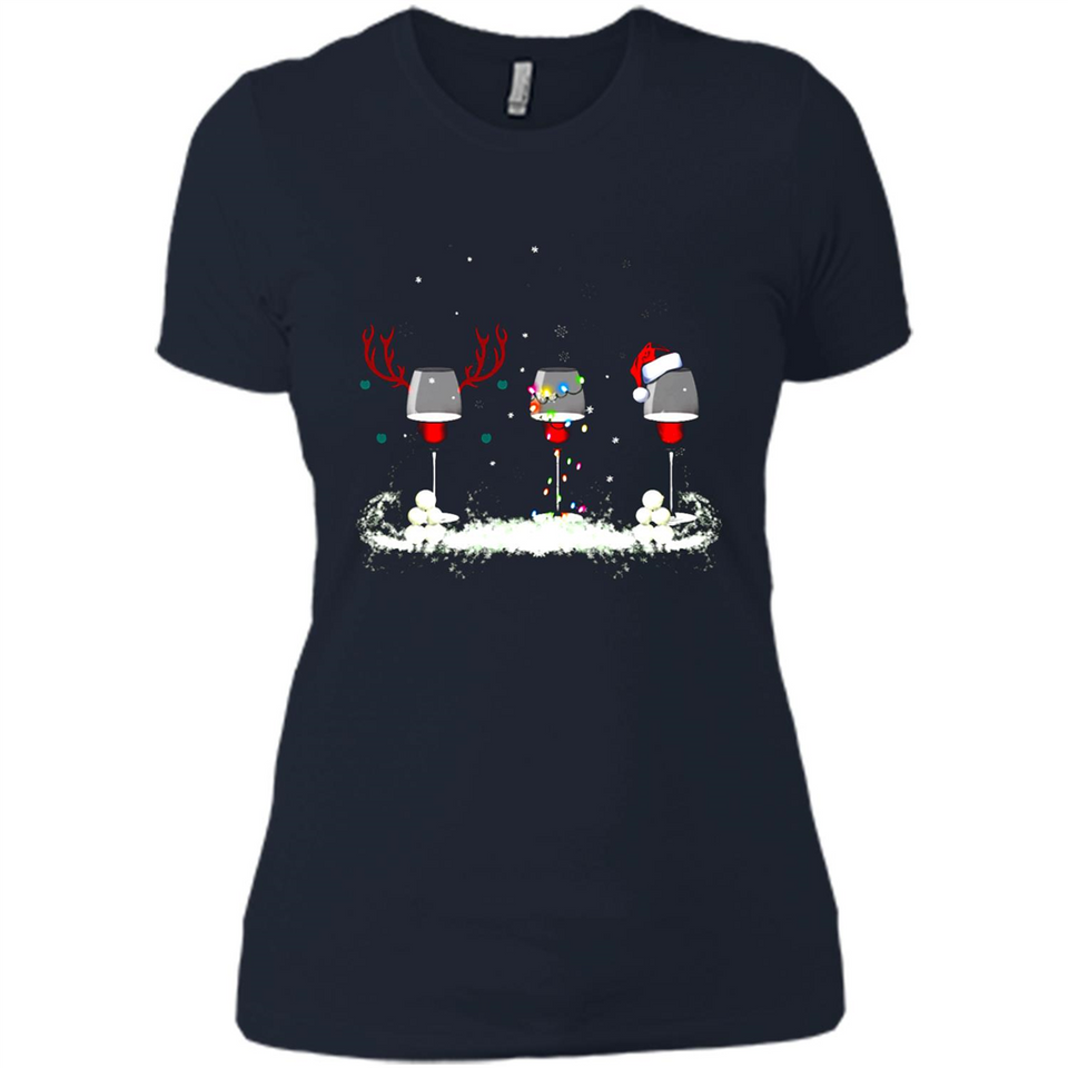 Christmas Red Wine - Merry Xmas T-Shirt - Ladies' Boyfriend T-Shirt
