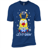 Minion Baltimore Ravens Ugly Christmas Sweater Let it Snow - Premium Short Sleeve T-Shirt