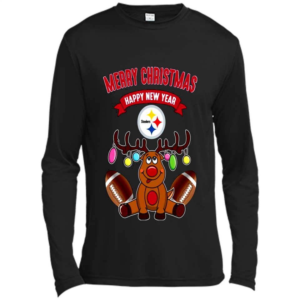 Pittsburgh Steelers NFL Reindeer Funny Merry Christmas And Happy New Year