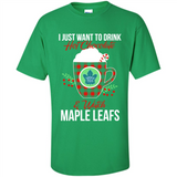 I Just Want To Drink Hot Chocolate & Watch Toronto Maple Leafs Ugly Christmas Sweater PINGPONG