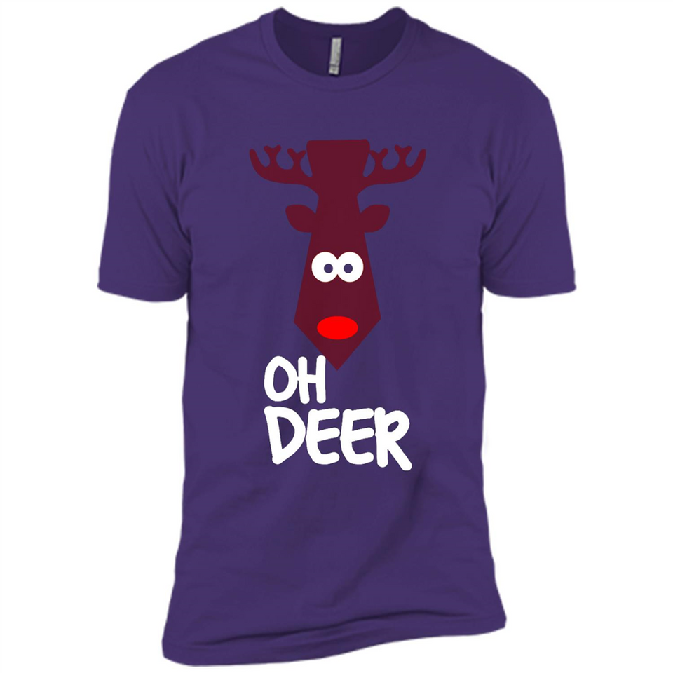 Oh Deer Christmas Reindeer Black mugs PINGPONG - Premium Short Sleeve T-Shirt