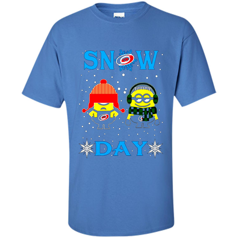 Snow Day Shirt For Carolina Hurricanes Vs Minion Fans pingpong