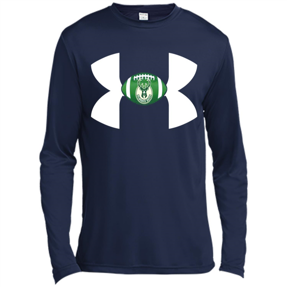 Milwaukee Bucks Under Armour Logo - Canvas Long Sleeve T-Shirt