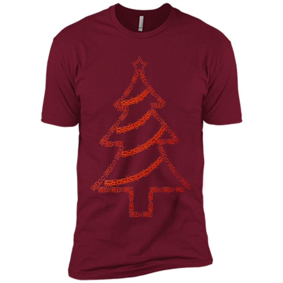 Tuba Text Christmas Tree Musical Instrument Holiday Shirt