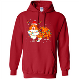 Christmas Lights Shetland Sheepdog Wearing Santa Hat Funny Xmas Mug - Hoodie