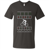 Christmas Ugly Sweater Cycling - Ugly Christmas Sweater - Men's V-Neck