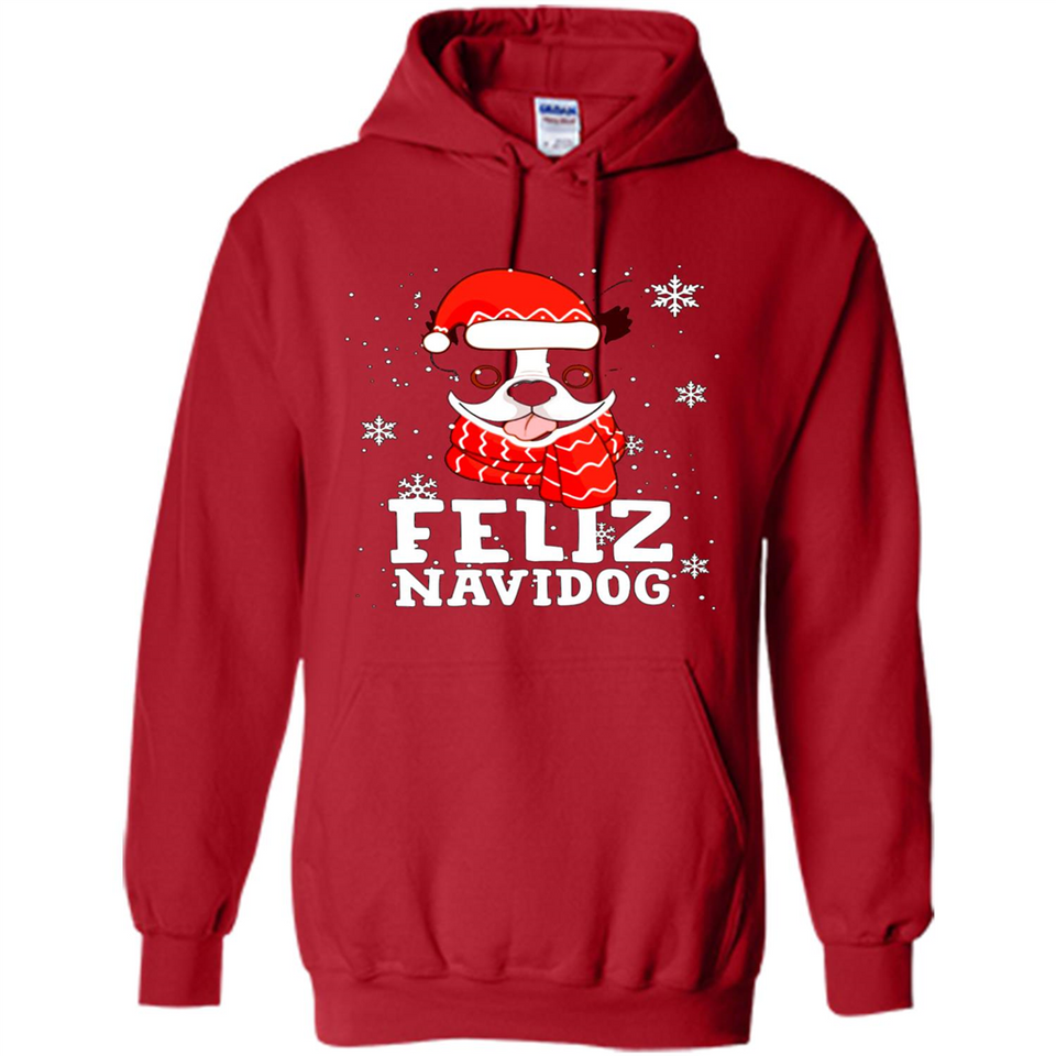 Feliz Navidog Boston Terrier Dog Ugly Xmas Sweater PING PONG
