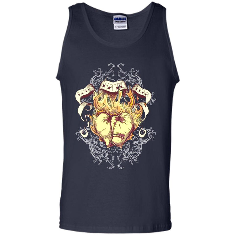 Love Hate Fear Boxing - Martial Art Fighting - Tank Top