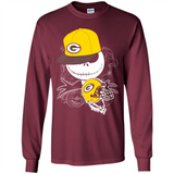 Jack Skellington The Nightmare Before Christmas-Packers Football - Long Sleeve T-Shirt
