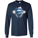 Detroit Lions And Superman Fans - Long Sleeve T-Shirt