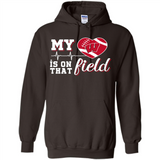 Wisconsin Badgers Football My Heart is on that Field - Hoodie