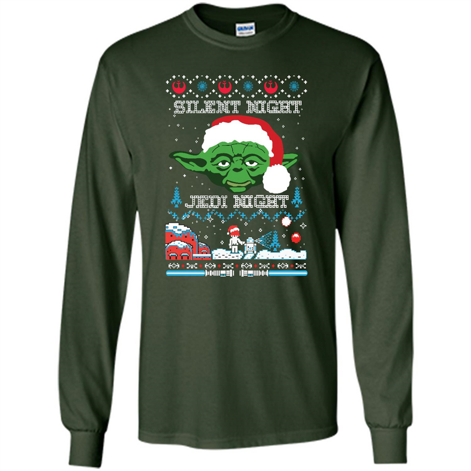YODA SILENT NIGHT JEDI NIGHT CHRISTMAS UGLY SWEATER