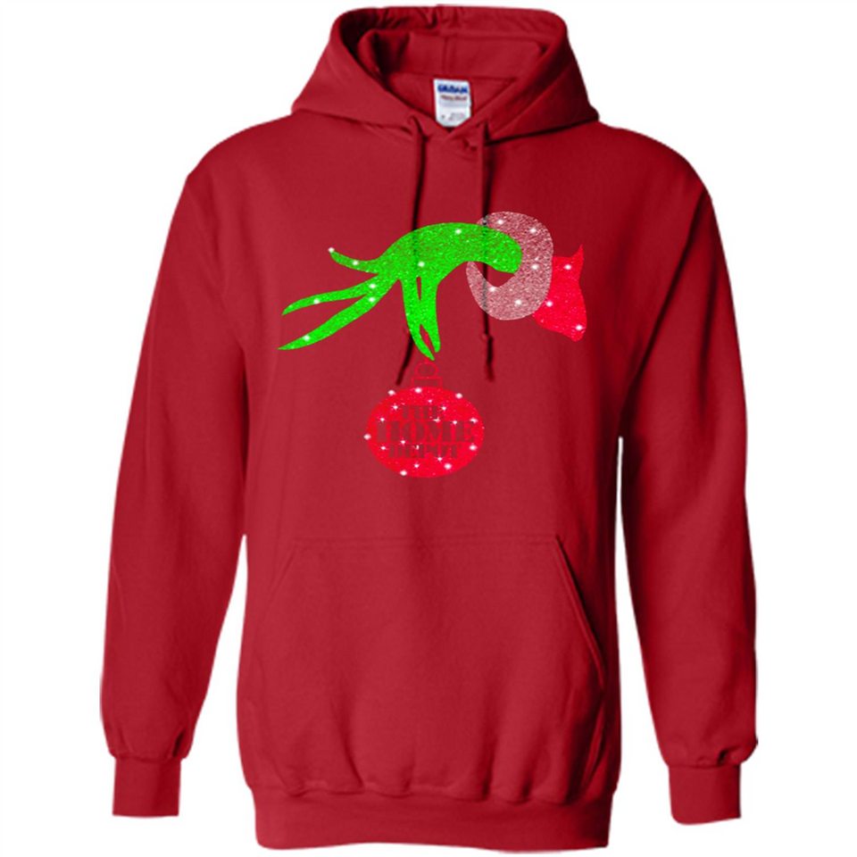 Grinch hand holding HomeDepot Glitter Christmas PING PONG