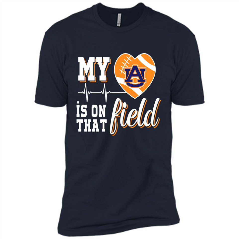 Auburn Tigers Football My Heart is on that Field - Premium Short Sleeve T-Shirt