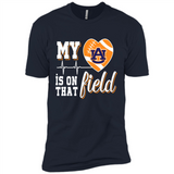 Auburn Tigers Football My Heart is on that Field - Premium Short Sleeve T-Shirt