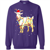 Christmas Lights Goat Wearing Santa Hat Funny Xmas - Sweatshirt