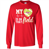 Seattle Seahawks Football My Heart is on that Field - Long Sleeve T-Shirt