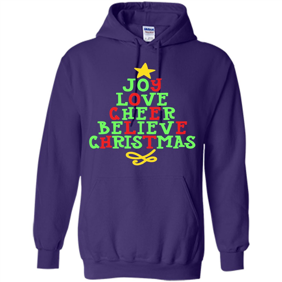 Joy Love Cheer Believe Christmas Tree