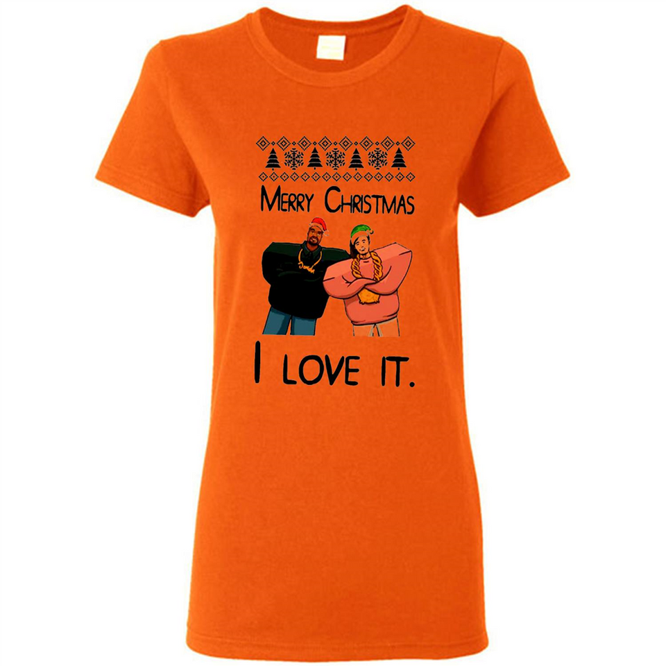 Drake Merry Christmas I love it sweatshirt PINGPONG - Ladies Short-Sleeve