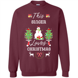 This Singer Loves Christmas Tree Shirt with Snowman