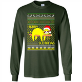 Merry Slothmas Sloth Christmas Sweater PINGPONG - Long Sleeve T-Shirt