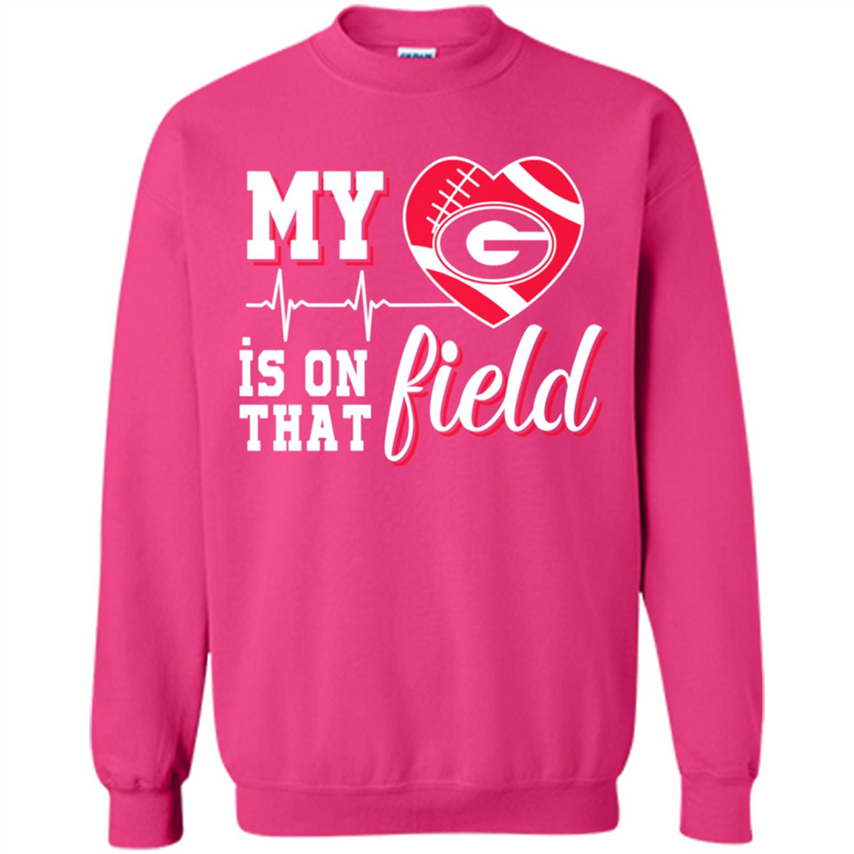 Georgia Bulldogs Football My Heart is on that Field - Sweatshirt