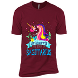 Unicorns are born in Sagittarius Birthday Rainbow Custom Ultra Cotton